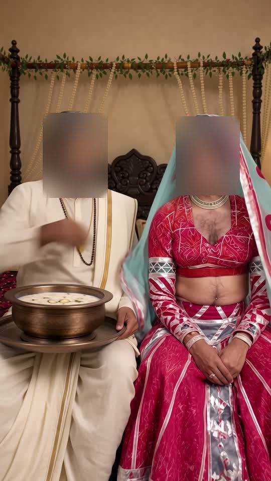 Still from the Kheer reel, faces blurred